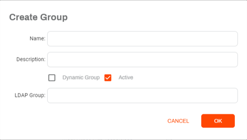 Create group modal