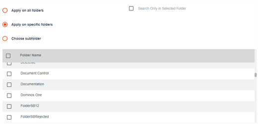 Folder options