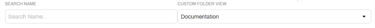 Search name and view options