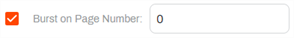 Burst on page number option