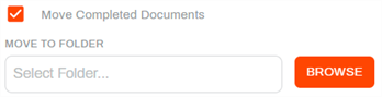 Move completed documents option