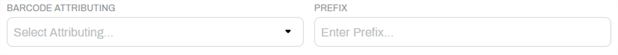 Barcode Attributing settings Barcode Attributing settings