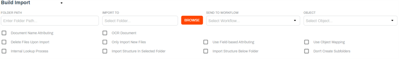 Build Import section Build Import section