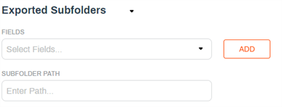 Exported Subfolders section