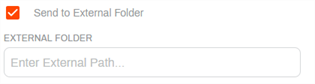 Enter External folder path