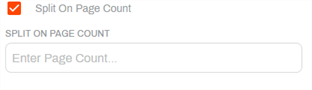 Split on page count option Split on page count option