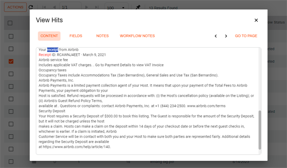 Full Text search results