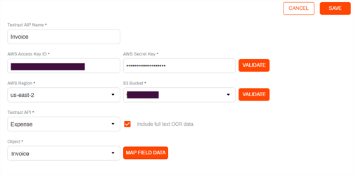 Completed configuration page