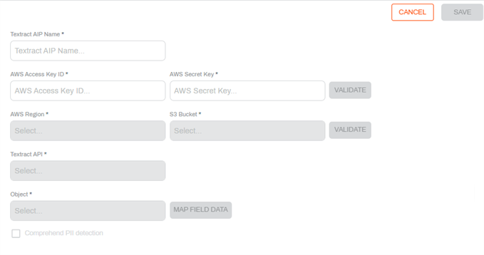 New Textract configuration