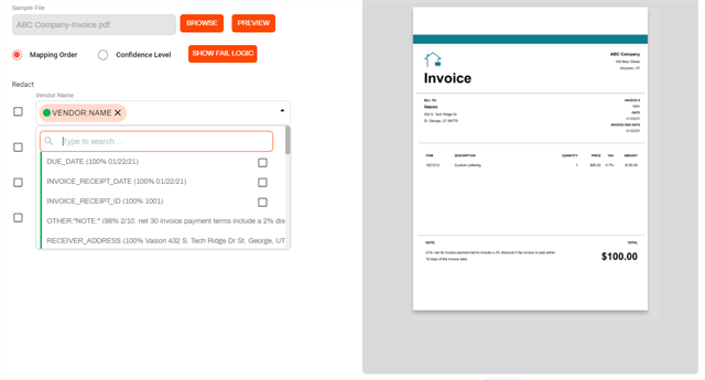 Select object data from results