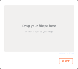 PDF upload modal