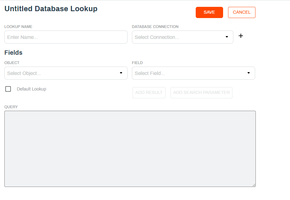 Database lookup configuration