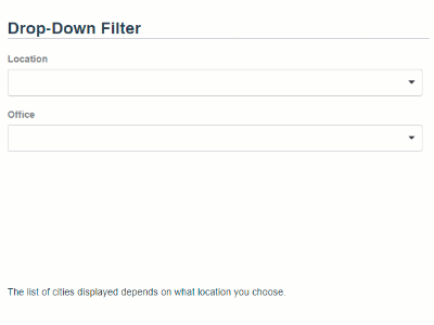 Dropdown filter
