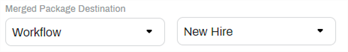 Workflow destination for the package