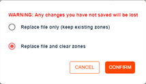 Replace file options