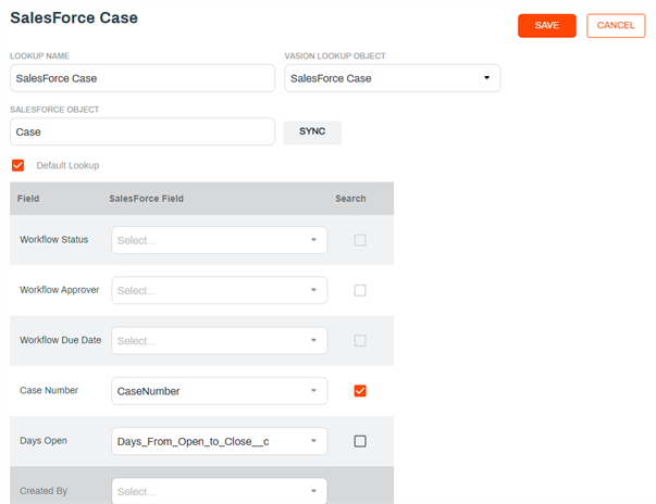 Salesforce Lookup page