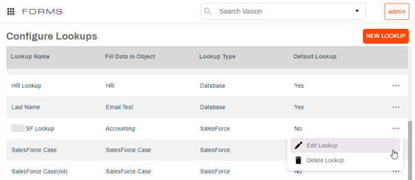 Lookups home page