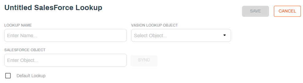 Salesforce lookup configuration