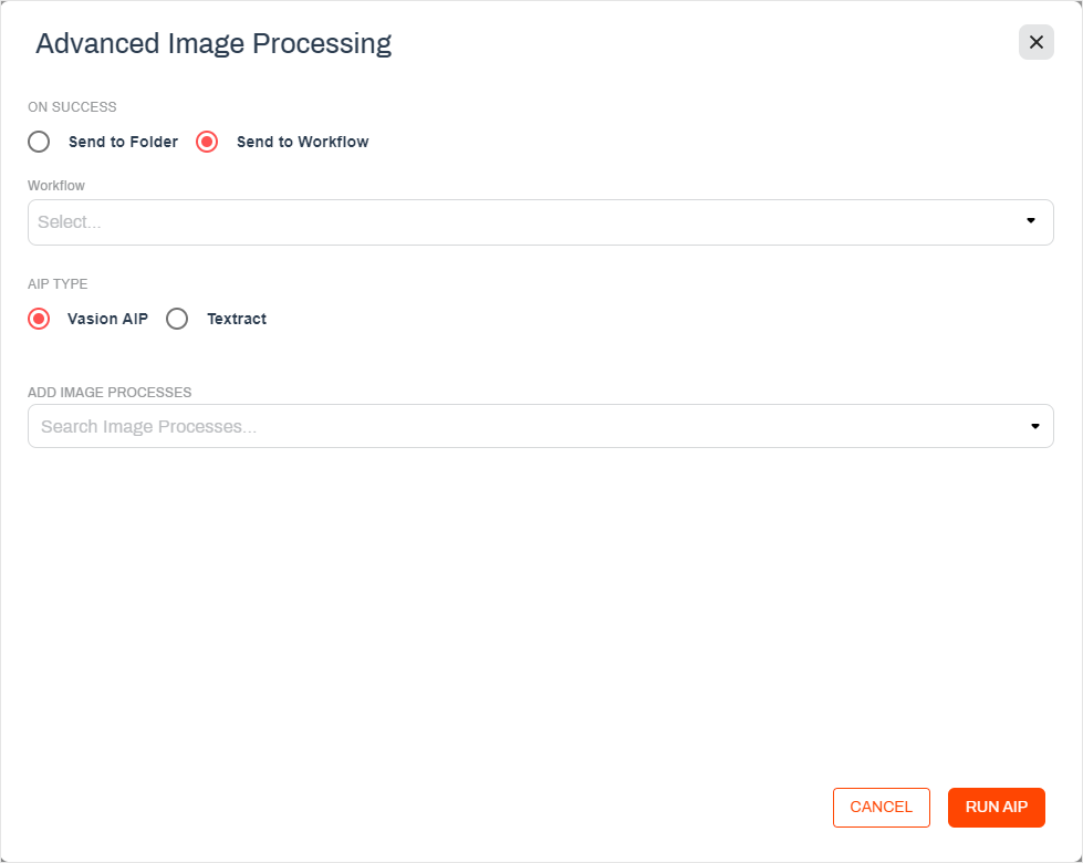 AIP send to workflow options