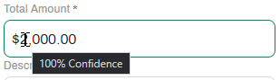 Field confidence score