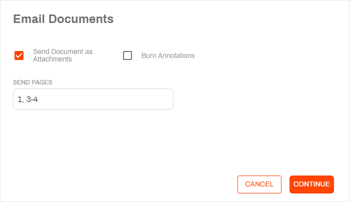Send specific pages option