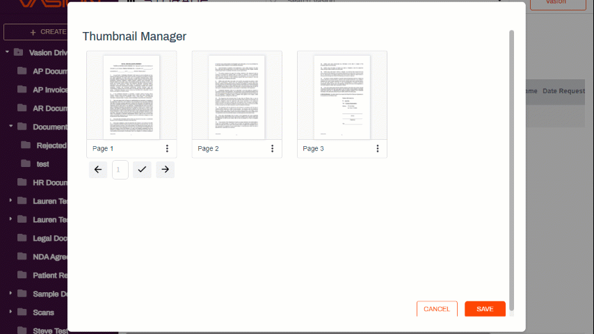 Reorder pages