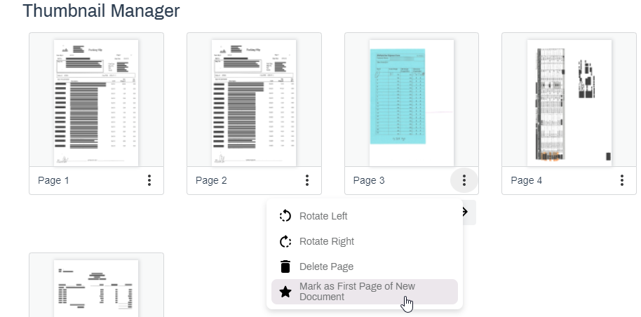 Split document opton