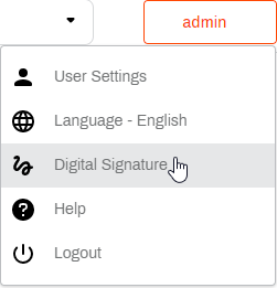 Digital signature option