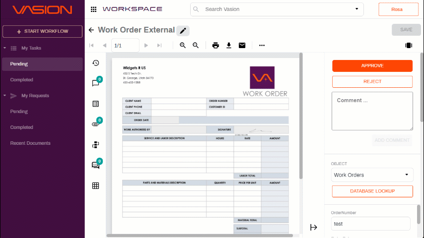 Change view in document viewer