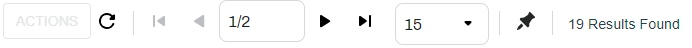 Full text search results tool bar