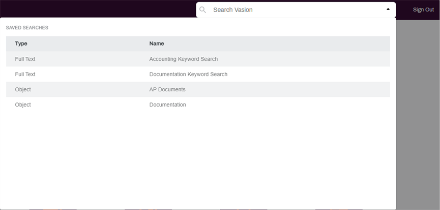 Search options
