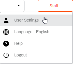 User Settings option