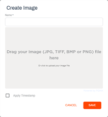 Create Image modal