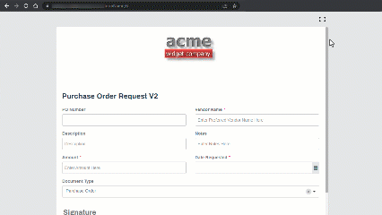 Public form full width option