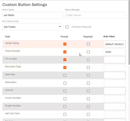 Set Fields configuration