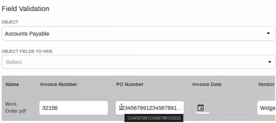 Field Validation hover display