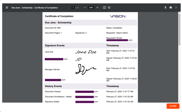 Certificate of Completlion
