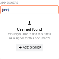 Add Signer option