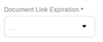 Blank Document link Expiration drop-down.