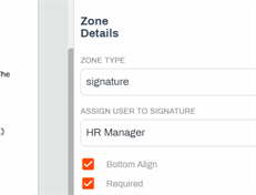 Send for signature, required checkbox option