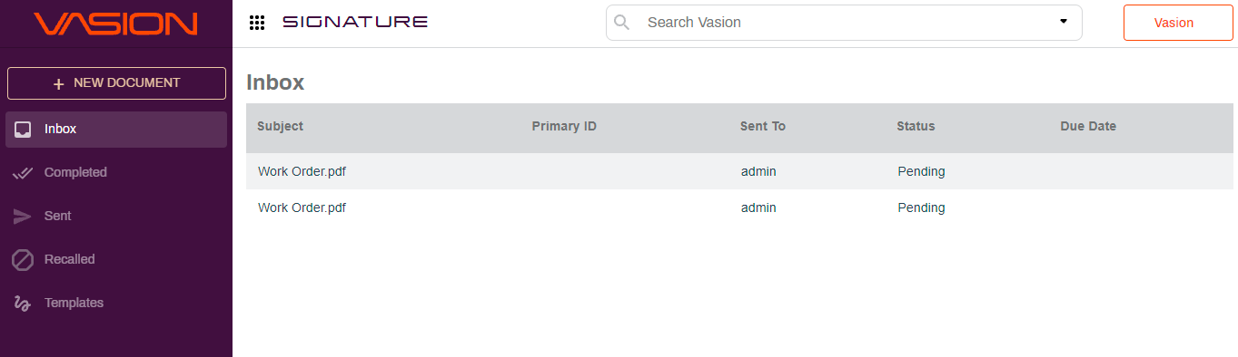 Signature home page