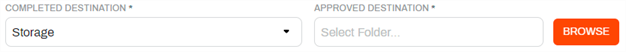Document destination storage option