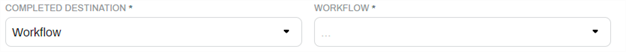 Document destination workflow option