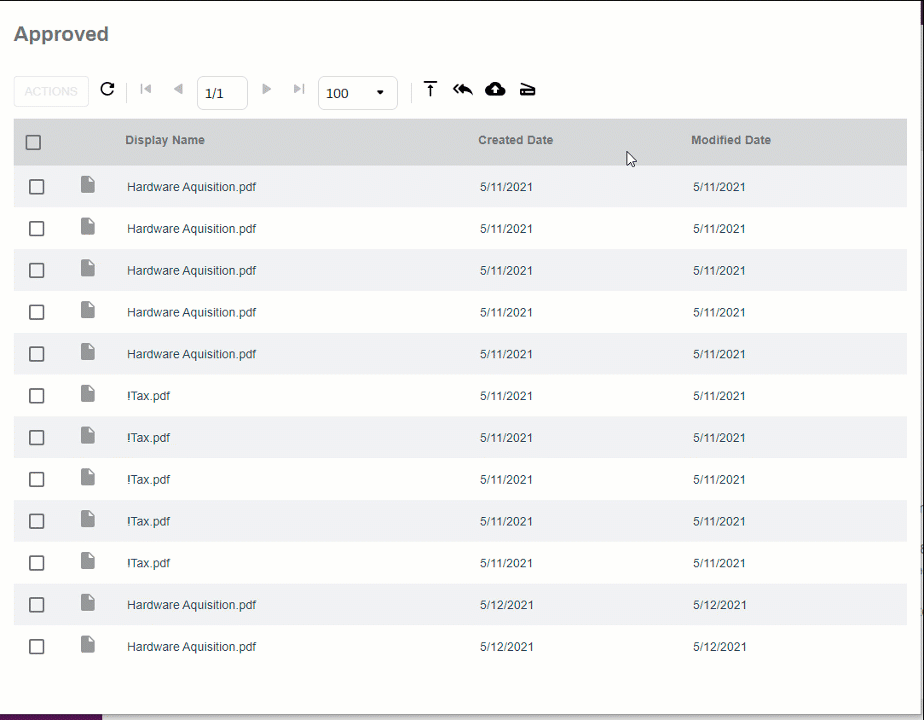 How to view multiple documents in the Storage app.