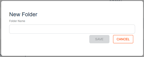 New Folder modal