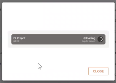 Upload progress
