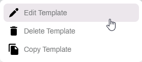 Document template menu