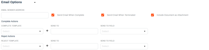 Email options