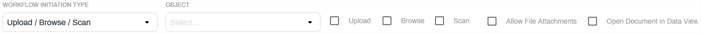 Upload/Browse/Scan initiation type Upload/Browse/Scan initiation type