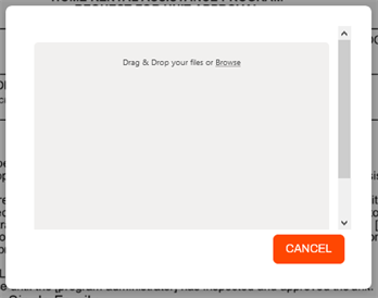 Upload pop-up